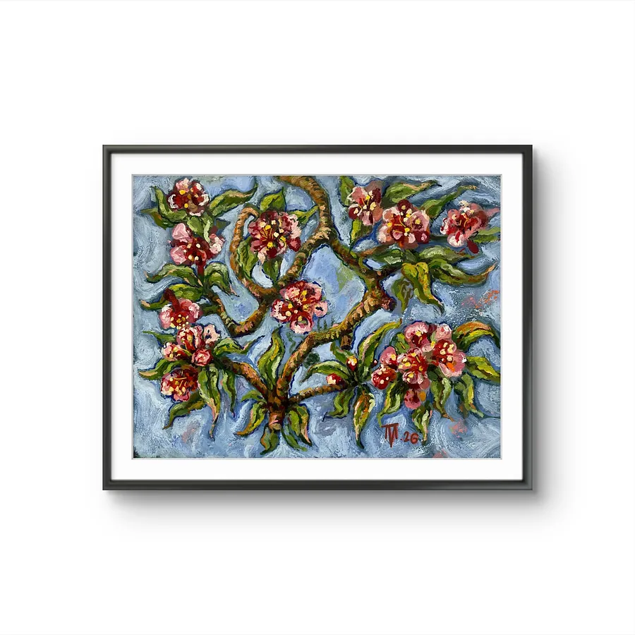 Imagen de "Apple Blossom"  de Pavlo Melnyk, tamaño: 32,5 × 25,5см / 12.8 × 10.0 inches, hecho de Acrylic, soft pastel, oil pastel, marker., medio Живопис, de Manevychi, con un precio de $100 (≈ 4,520 грн)