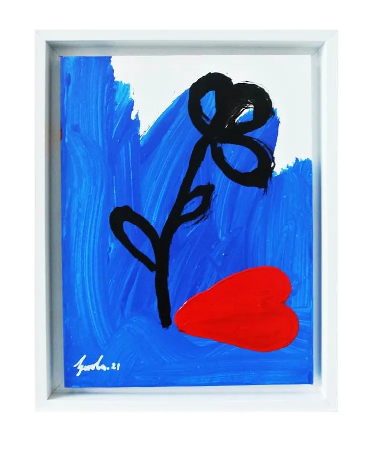 Image of Variation on the Theme of Love by Tsouladze Guela, size: 45.5 x 35.5, made of Acrylic on canvas, Painting medium, from Batumi, part of the Variations on Love series