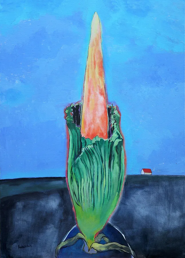 Obraz Amorphophallus Titanum 2 autorstwa Artem Andreichuk, rozmiar: 100 × 140 cm, wykonany z Canvas, medium Painting, cena: $2270