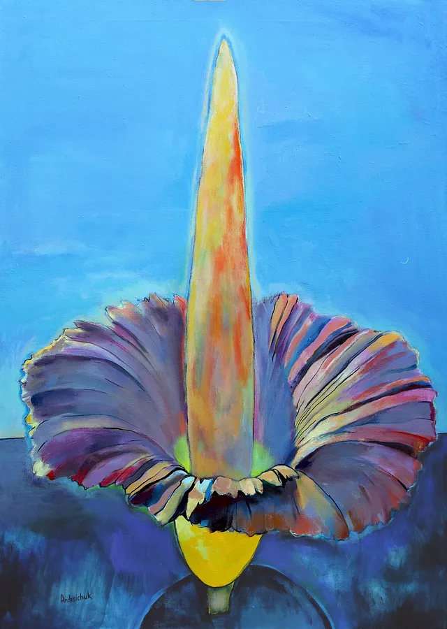 Obraz Amorphophallus Titanum autorstwa Artem Andreichuk, rozmiar: 100 × 140 cm, wykonany z Canvas, medium Painting, cena: $2270