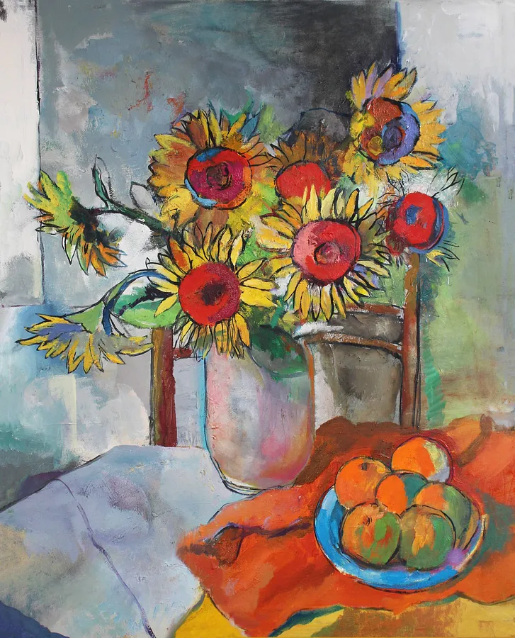 Imagen de Sunflowers de Artem Andreichuk, tamaño: 80 × 100 cm, hecho de Canvas, medio Painting, con un precio de $2500