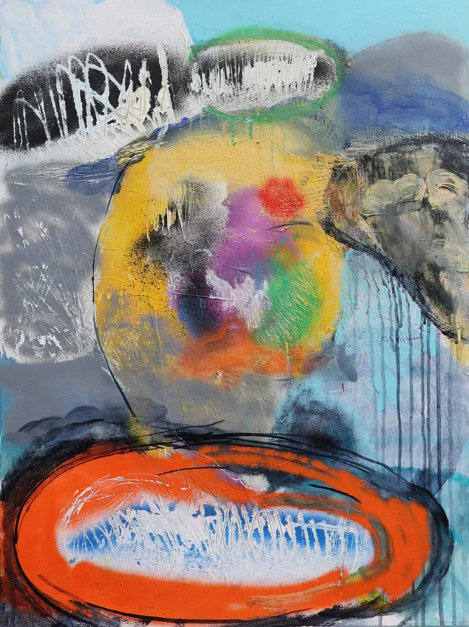 Imagen de composition with yellow and orange de Artem Andreichuk, tamaño: 60 × 80 cm, hecho de Canvas, medio Painting, con un precio de $1031
