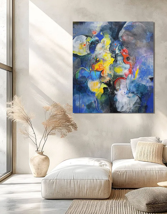 Obraz Composition N2. Chaos and Creation autorstwa Artem Andreichuk, rozmiar: 110 × 125 cm, wykonany z Canvas, medium Painting, cena: $3617