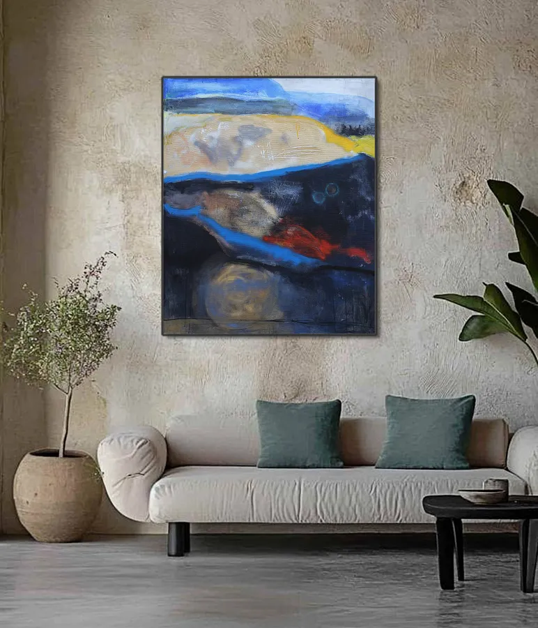 Imagen de Gold, Black and Blue de Artem Andreichuk, tamaño: 100 × 120 cm, hecho de Canvas, medio Painting, con un precio de $2161