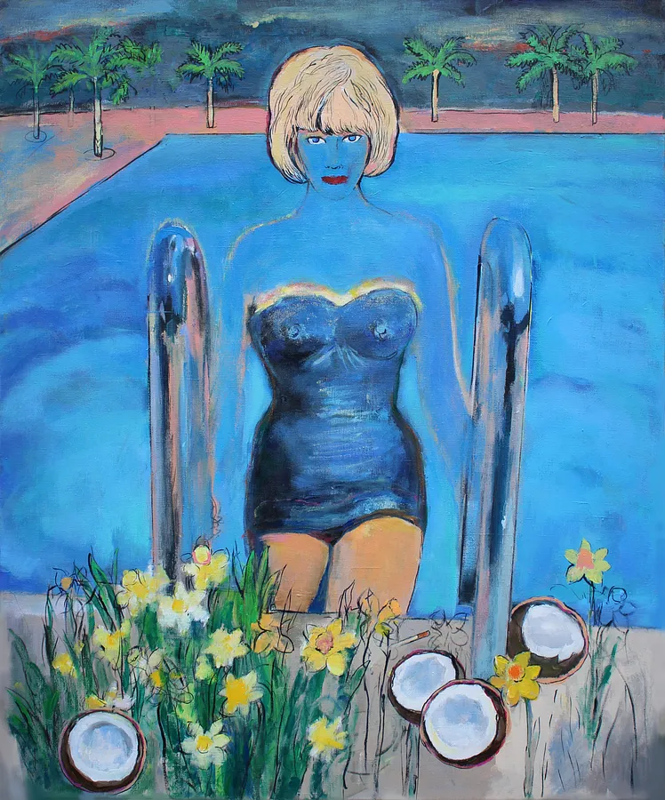 Imagen de Coconuts  de Artem Andreichuk, tamaño: 115 × 95 cm, hecho de Acrylic on canvas., medio Painting