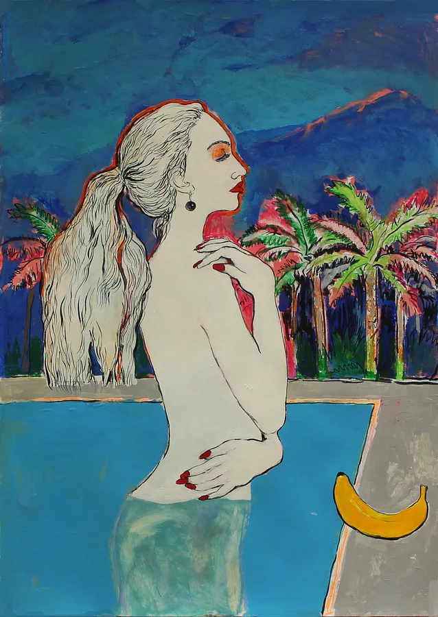 Immagine di Girl di Artem Andreichuk, dimensioni: 86 × 61 cm, materiali: acrylic on canvas, medium: Drawing