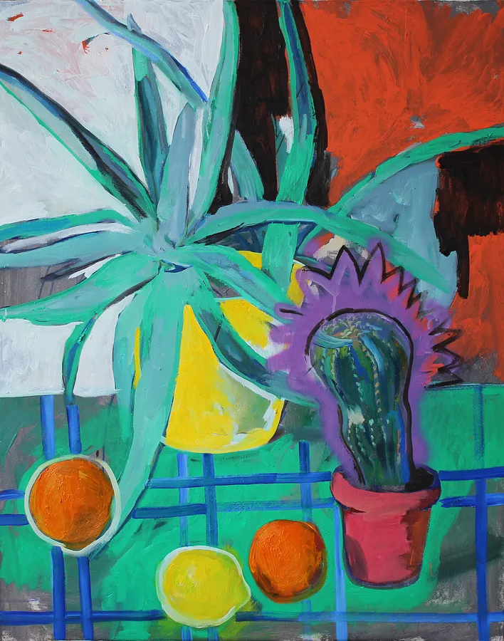 Imagen de Cactus de Artem Andreichuk, tamaño: 100 × 80 cm, hecho de Oil, acrylic on canvas, medio Painting