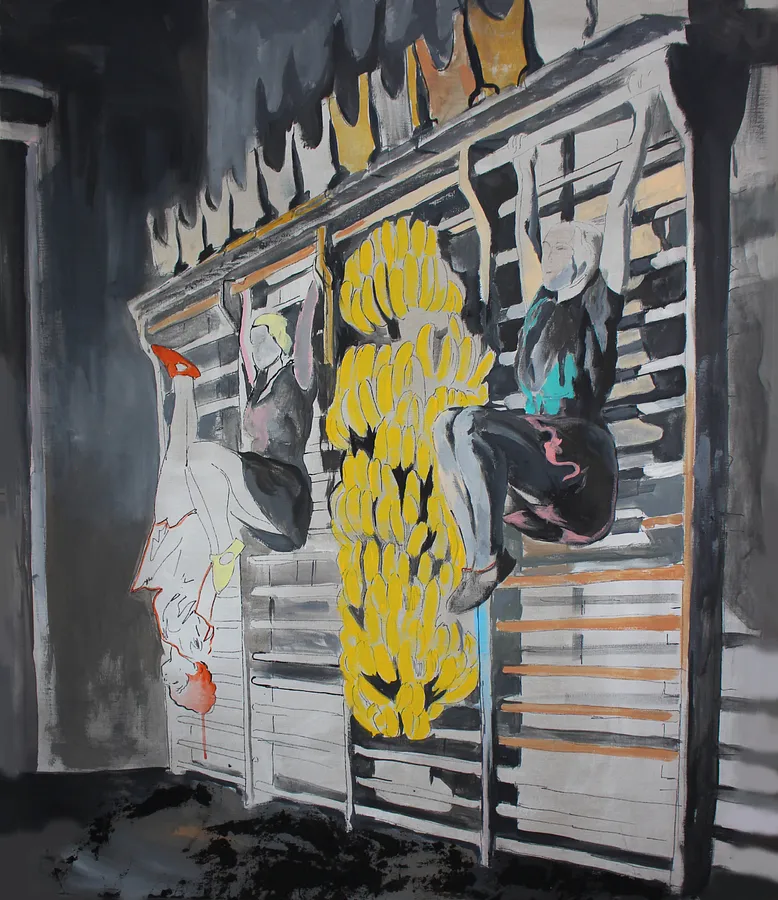Imagen de Banana sport de Artem Andreichuk, tamaño: 120 × 100 cm, hecho de Acrylic on canvas, medio Painting