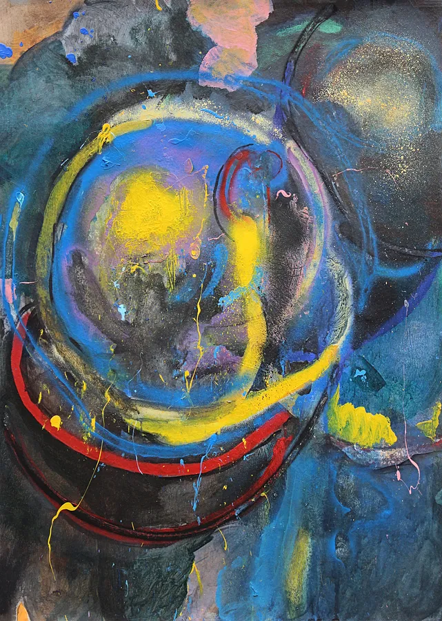 Imagen de Series Invasion 5 de Artem Andreichuk, tamaño: 86 × 61 cm, hecho de acrylic on canvas, medio Drawing