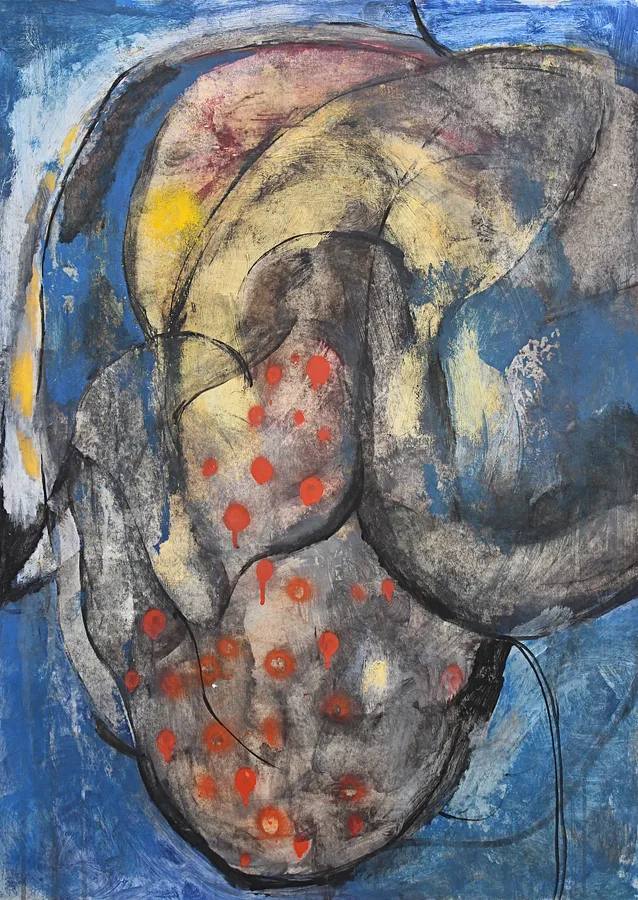 Imagen de Heart de Artem Andreichuk, tamaño: 86 × 61 cm, hecho de acrylic on canvas, medio Drawing