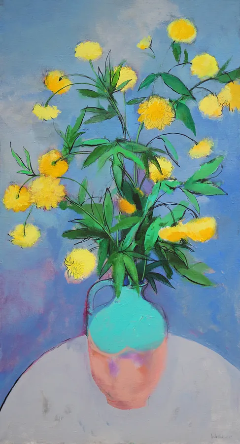 Imagen de Flowers de Artem Andreichuk, tamaño: 110 × 60 cm, hecho de oil on canvas, medio Painting