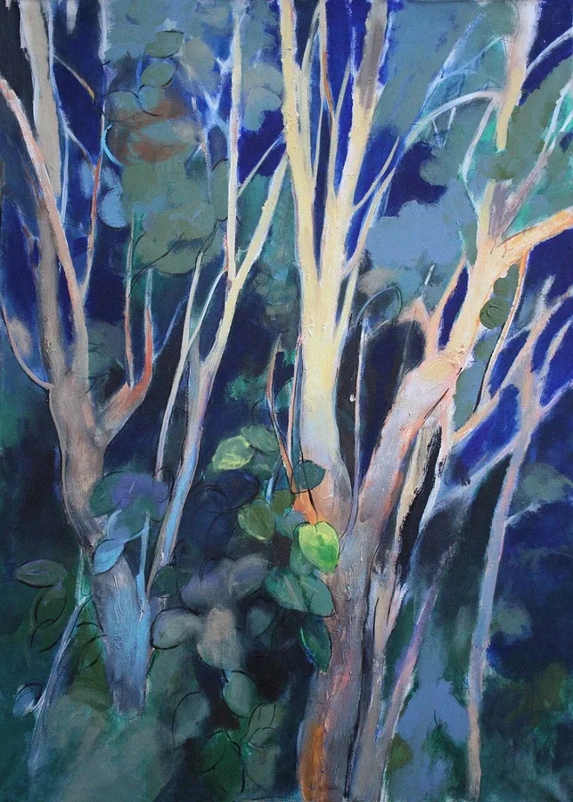Imagen de Twillight time. Lilac de Artem Andreichuk, tamaño: 140 × 100 cm, hecho de Oil on canvas, medio Painting