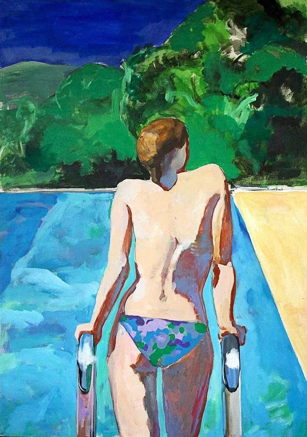 Image of 10:45 AM by Artem Andreichuk, size: 120 × 95 cm, made of Acrylic on canvas, Painting medium