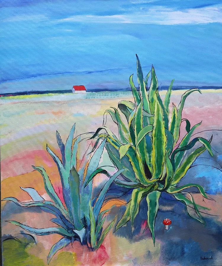 Imagen de Agave de Artem Andreichuk, tamaño: 120 × 100 cm, hecho de Acrylic on canvas, medio Painting