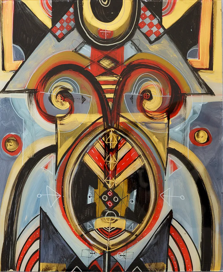 Immagine di Зародження di Dzvinka Zahayiska, materiali: скло/туш/олія, medium: Pittura su vetro, città: Львів, serie: Cиметрія