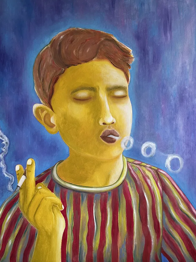 Obraz Обережно.Діти(№1) autorstwa Soloninkina, rozmiar: 66*89, wykonany z Oil, canvas, medium Painting, część serii Обережно.Діти