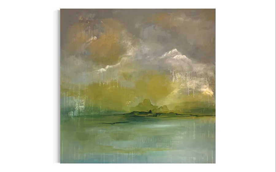 Image of Where it is quiet No.1 by Aliona Koroliova, size: 90x90, made of canvass/acrylic/oil, Painting medium, from Kyiv, part of the Where it is quiet  series, priced at €900 (≈ 46,574 грн)