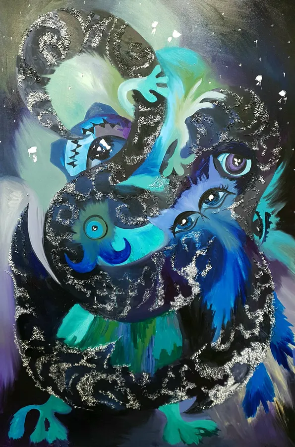 Imagen de The limitless transformation of a human into a non-human de Natalia Byrdina, tamaño: 100 × 150 cm, hecho de Canvas, medio Painting, con un precio de $2274