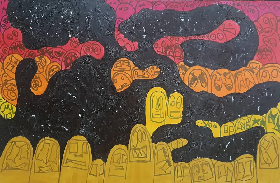 Image de Morning gymnastics par Natalia Byrdina, taille : 150 × 100 cm, médium Painting, au prix de $2285