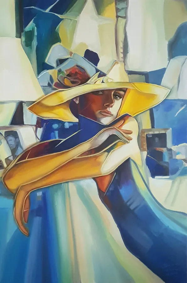 Immagine di Lady with hat di Natalia Byrdina, dimensioni: 60 × 90 cm, medium: Painting, prezzo: $922