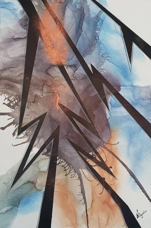 Obraz Thunderous mood autorstwa Natalia Byrdina, rozmiar: 60 × 90 cm, wykonany z Canvas, medium Painting, cena: $964