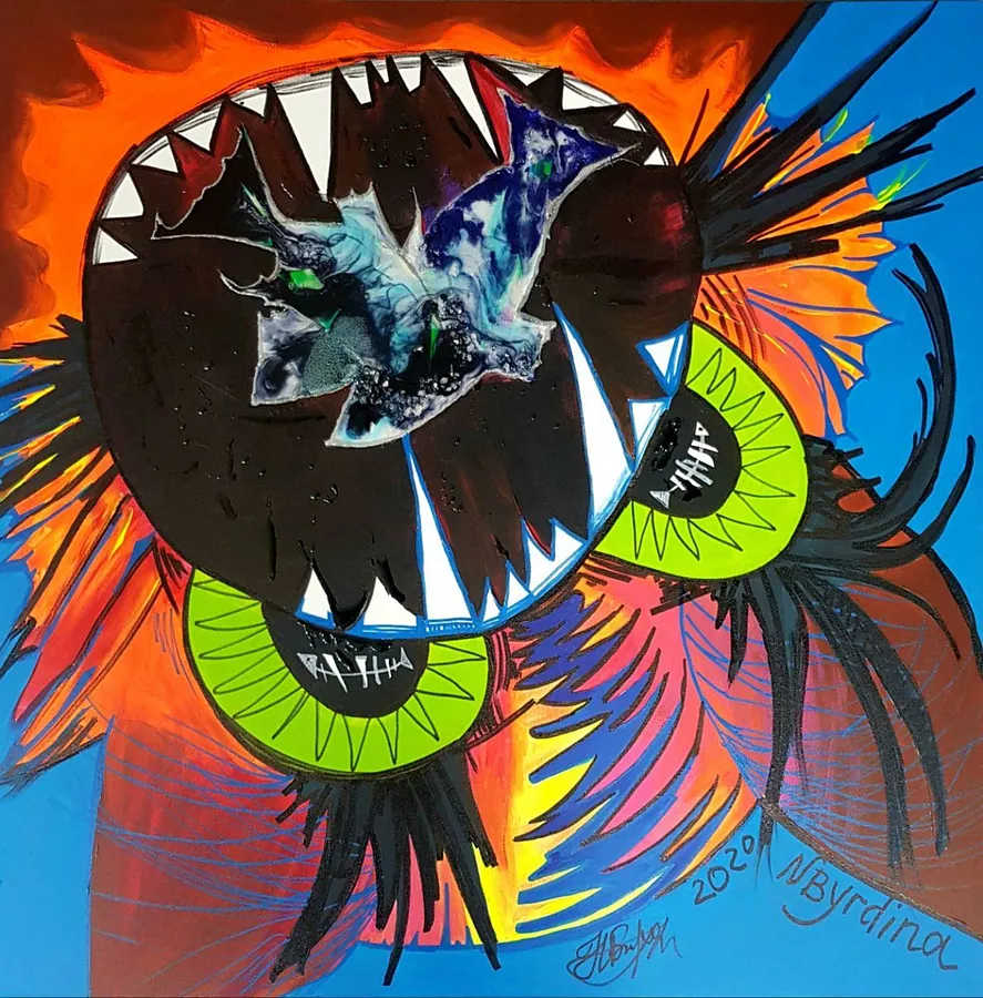 Immagine di Cat dinner di Natalia Byrdina, dimensioni: 100 × 100 cm, medium: Painting, prezzo: $944