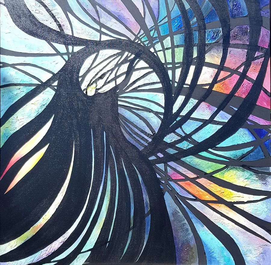 Immagine di Transformation: Flashlight di Natalia Byrdina, dimensioni: 100 × 100 cm, medium: Painting, prezzo: $790