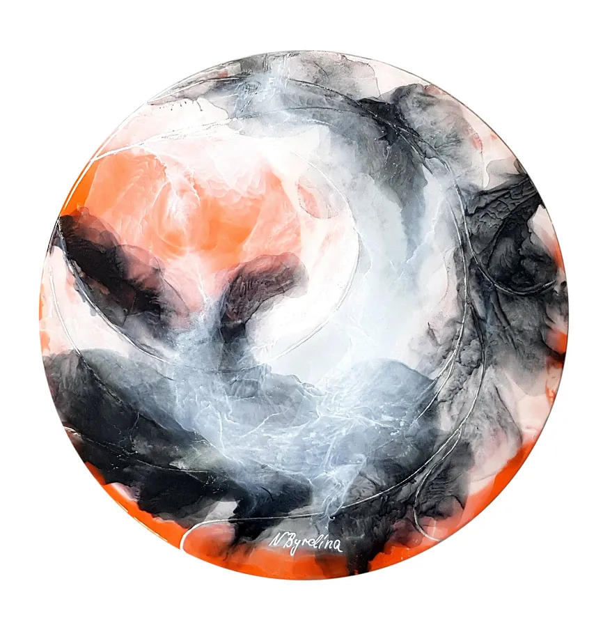 Bild von Zero Gravity: Anxiety Wave von Natalia Byrdina, Größe: 50 × 50 cm, Drawing Medium, zum Preis von $567