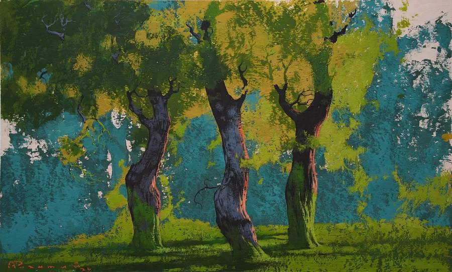 Obraz Sketch 224  autorstwa Artem Rohovyi, rozmiar: 17x28 cm, wykonany z Gouache,paper, medium Malarstwo, z Kharkiv, cena: $300