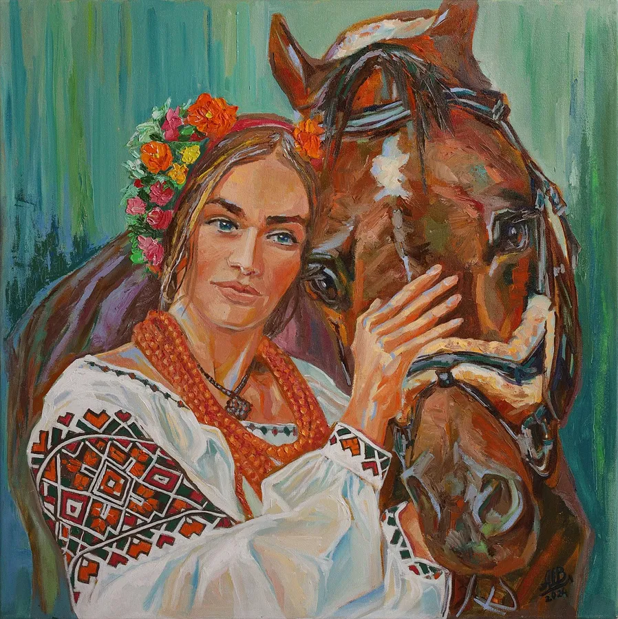 Immagine di "Waiting and hope" di Vladyslava Shokha, dimensioni: 70 × 70 cm, medium: Painting, prezzo: Prezzo su richiesta