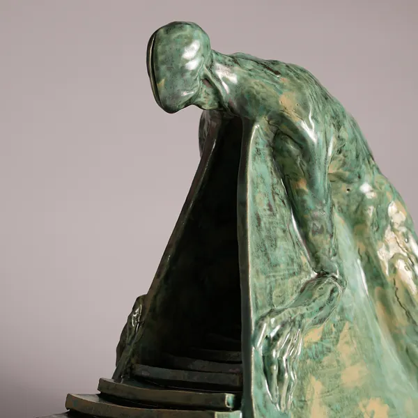 Image of Exit by VITALIY KRASUTSKIY, size: 48х25х15, made of Шамотна глина, поливи, Sculpture medium, from Львів, part of the Series 1 series, priced at €700