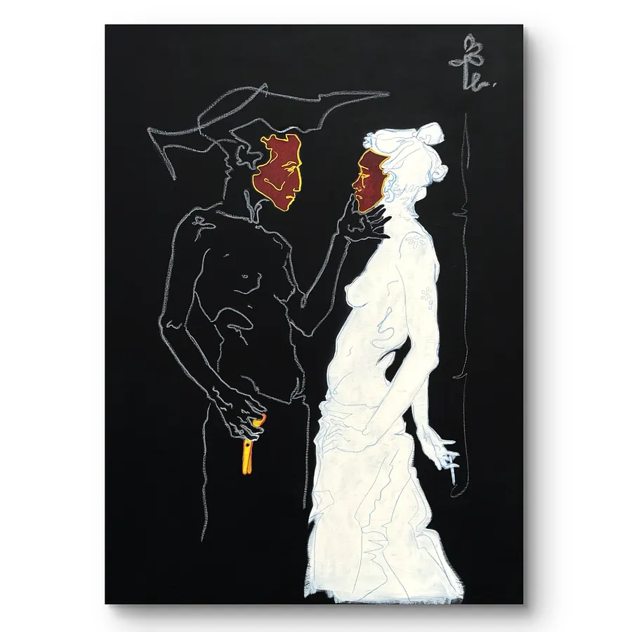 Image of Кривда by Margo Vovchok, size: 65 Х 90 см, made of акрил, пастель, олівець на полотні, Живопис medium, from Warsaw 
