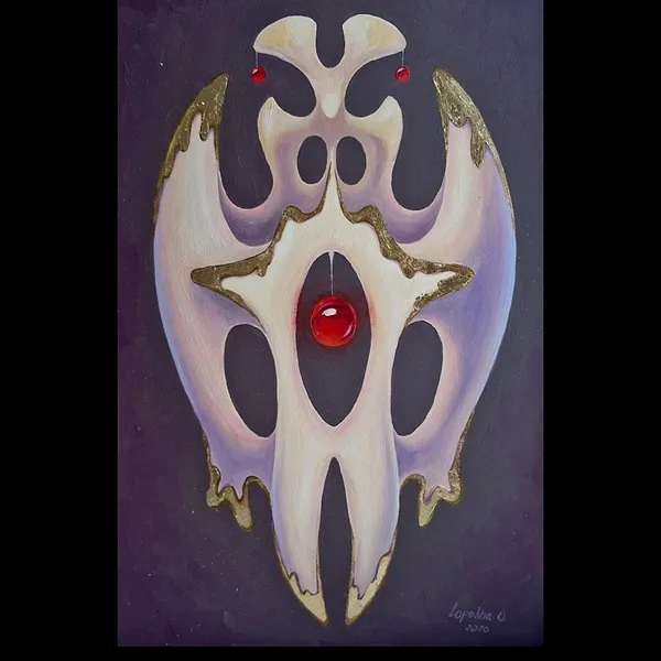 Image de Конструкція поклоніння par Оксана Лопоха, taille : Діаметр 60см, fabriqué avec Acrylique, MDF, médium Живопис, de Vyšhorod, faisant partie de la série Порожні ідоли, au prix de $540