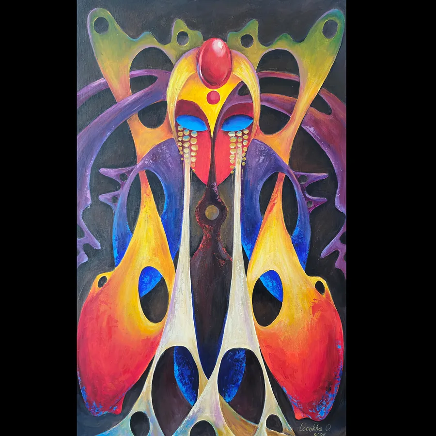 Image of Presence by Oksana Lopokha, size: 50x80, made of Acrylic on canvas, Painting medium, from Vyshhorod, part of the Спогади у формах series, priced at $1200