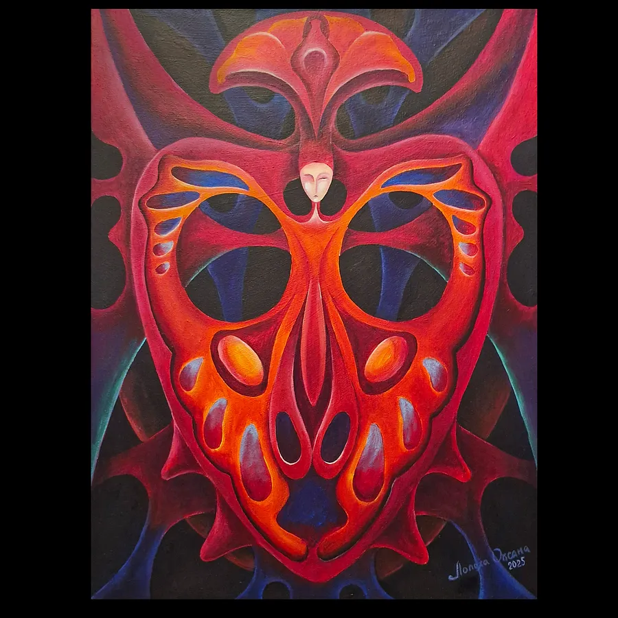 Image of Heart by Oksana Lopokha, size: 60x80, made of Acrylic, Painting medium, part of the "Figures" series, priced at $1000