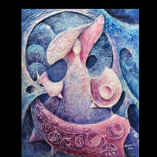 Image de Морозні мотиви par Оксана Лопоха, taille : 40х50, fabriqué avec Acrylique, contours – techniques mixtes, médium Живопис, de Ukraine, faisant partie de la série Фігури, au prix de $560