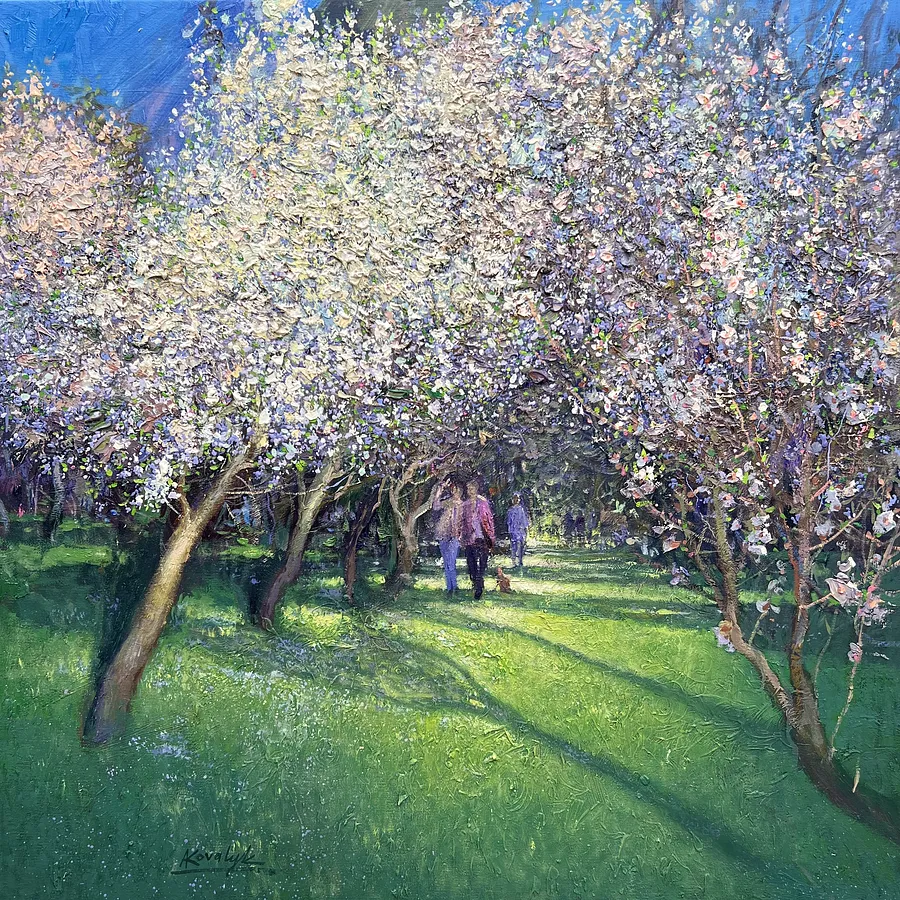 Image de Primavera en Madrid par Andrii Kovalyk, taille : 70x70 cm , médium Original Artworks , faisant partie de la série Landscapes Around the World , au prix de €2500