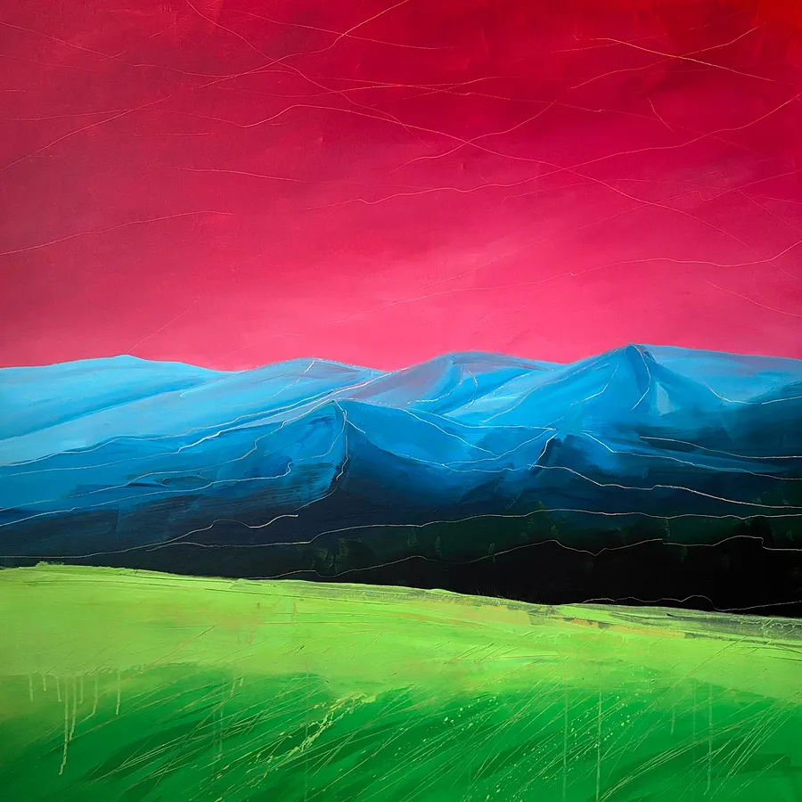 Bild von Lush Summer/2 von Helen Mount, Größe: 120 × 120 × 1 cm, Painting Medium