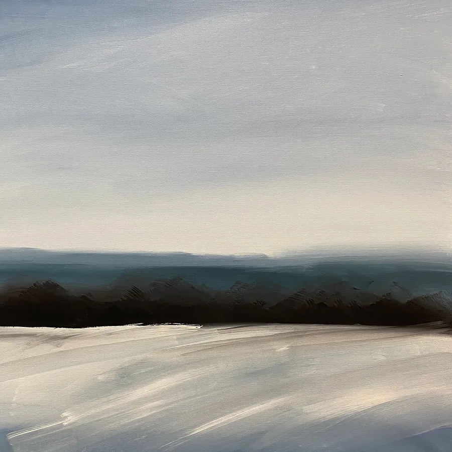 Image of Listen to the silence by Helen Mount, size: 60 × 60 × 2 cm, made of Acrylic on canvas, Painting medium