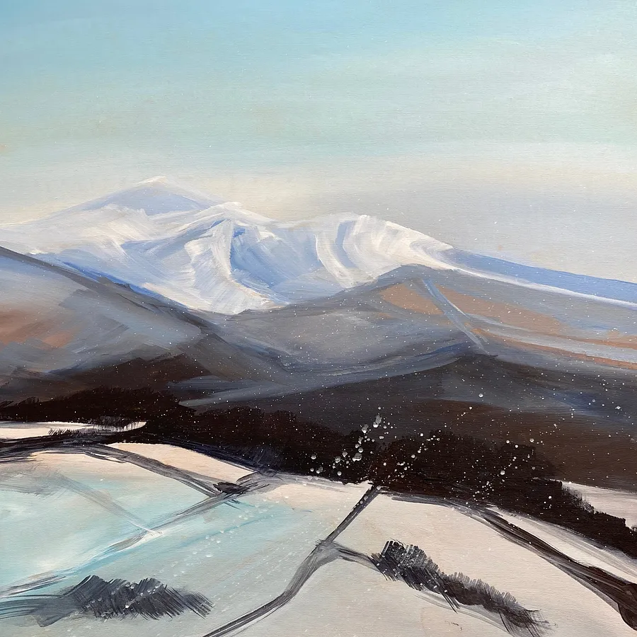 Bild von Winter Dream/8 von Helen Mount, Größe: 60 × 60 × 2 cm, Painting Medium