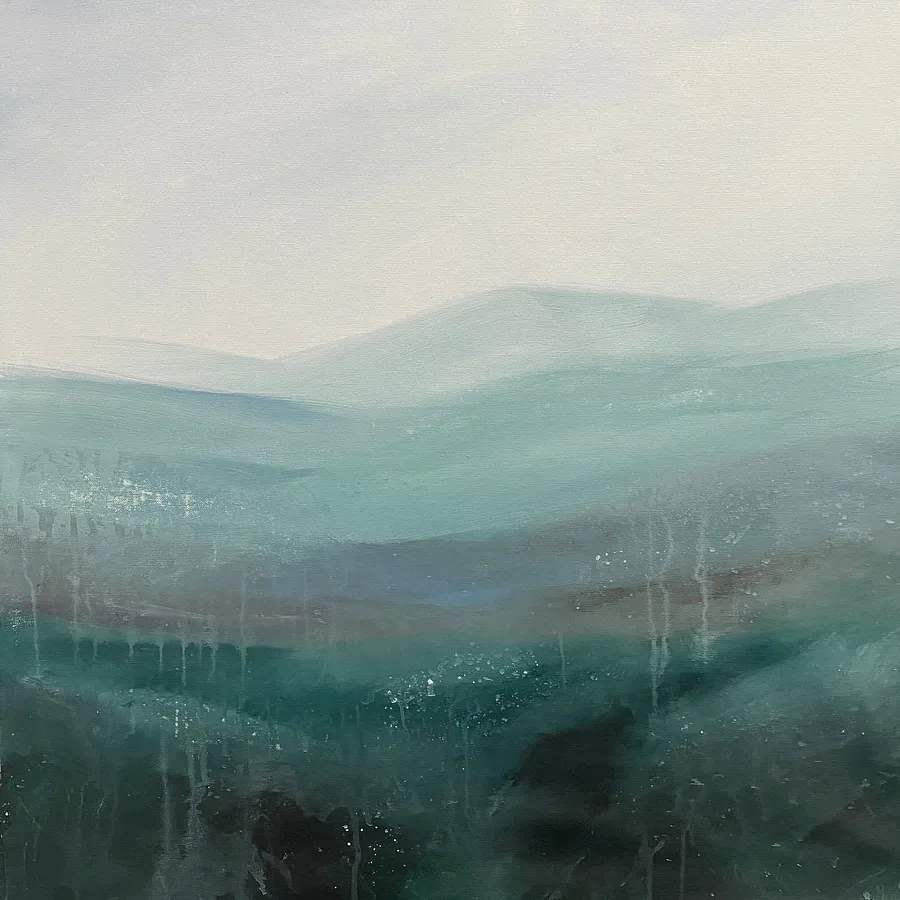Immagine di Memory Fog di Helen Mount, dimensioni: 60 × 60 × 2 cm, medium: Painting