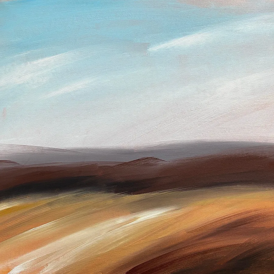 Image of Winter Dream/6 by Helen Mount, size: 40 × 40 × 2 cm, made of acrylic on canvas, Painting medium