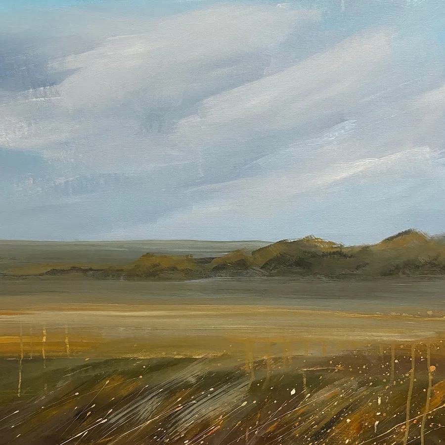 Imagen de Autumn Talks/9 de Helen Mount, tamaño: 60 × 60 × 2 cm, hecho de Acrylic on canvas, medio Painting
