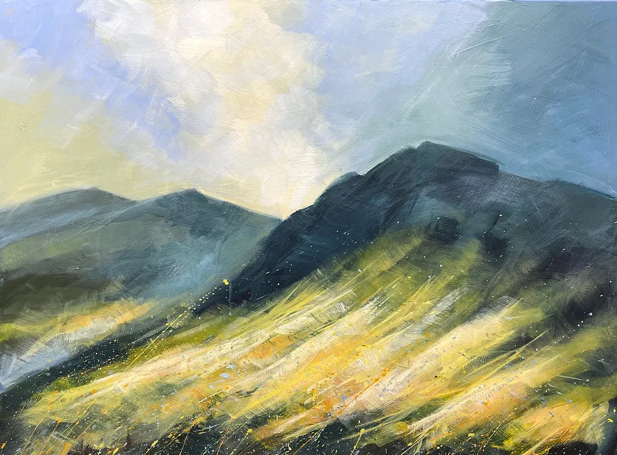 Immagine di Mountain Pasture di Helen Mount, dimensioni: 60 × 80 × 2 cm, medium: Painting