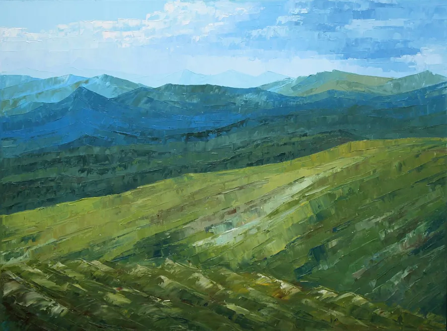 Bild von In mountains von Helen Mount, Größe: 80 × 60 cm, Painting Medium, zum Preis von $1110 (≈ 49 729 грн)