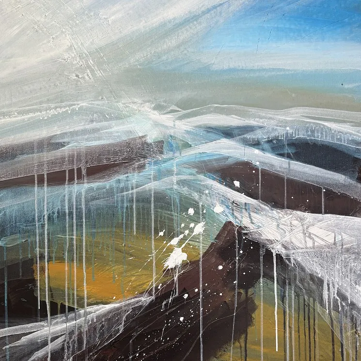 Image of New Stories / 8 by Helen Mount, made of acrylic on canvas, Painting medium
