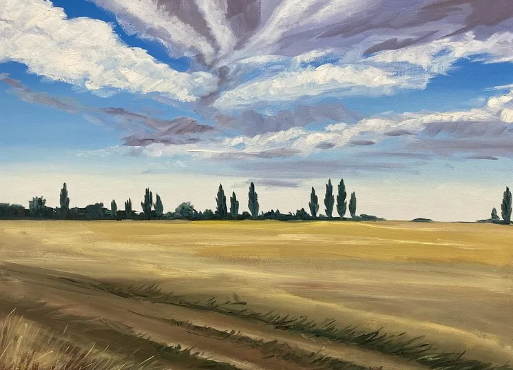 Bild von Poplars von Helen Mount, Painting Medium