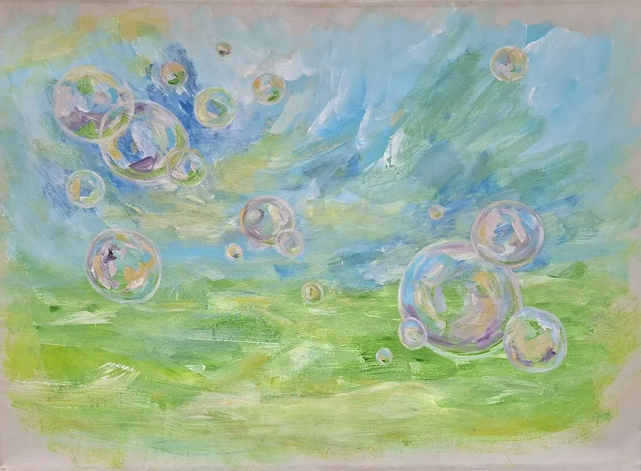Image of Bubble Soul  by Daria Habich, size: 100x70 cm, Живопис medium, priced at €1190