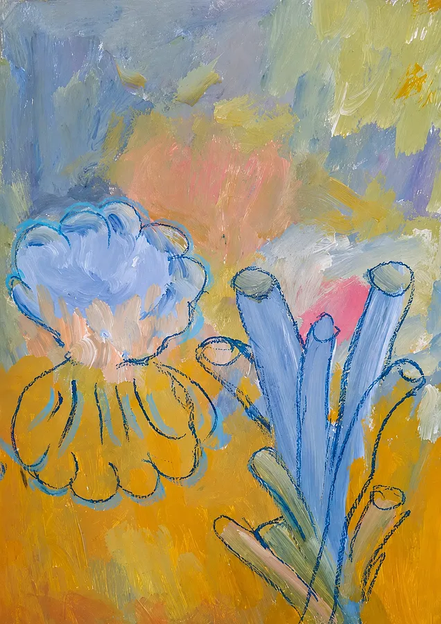 Immagine di Sun Beneath the Sea di Daria Habich, dimensioni: 29.7 × 42 cm., medium: Mixed media on paper, serie: Salt & Sun, prezzo: €190