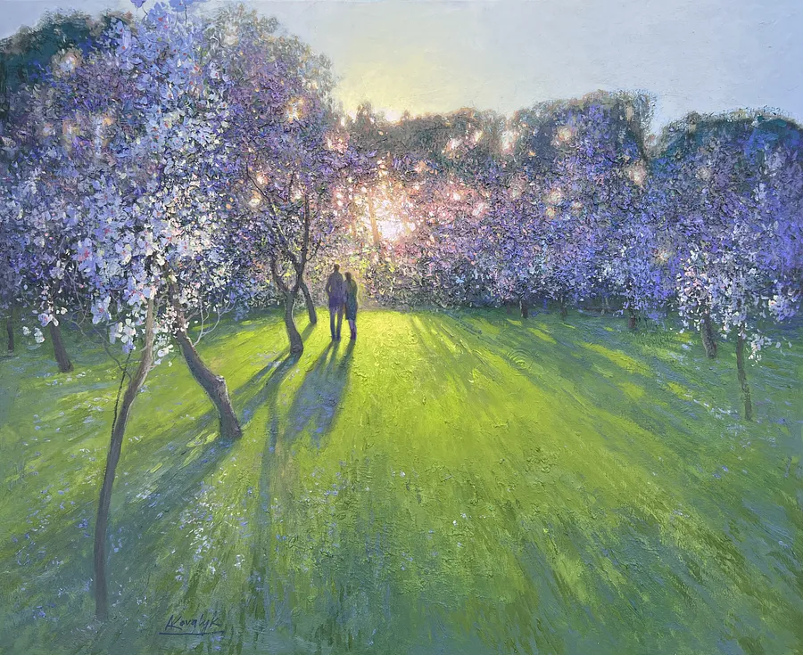 Image de A Moment of Stillness par Andrii Kovalyk, taille : 81x100 cm , médium Original Artworks , faisant partie de la série Landscapes Around the World , au prix de €2500